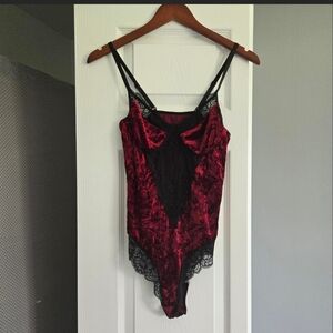 Velvet Burgundy Bodysuit